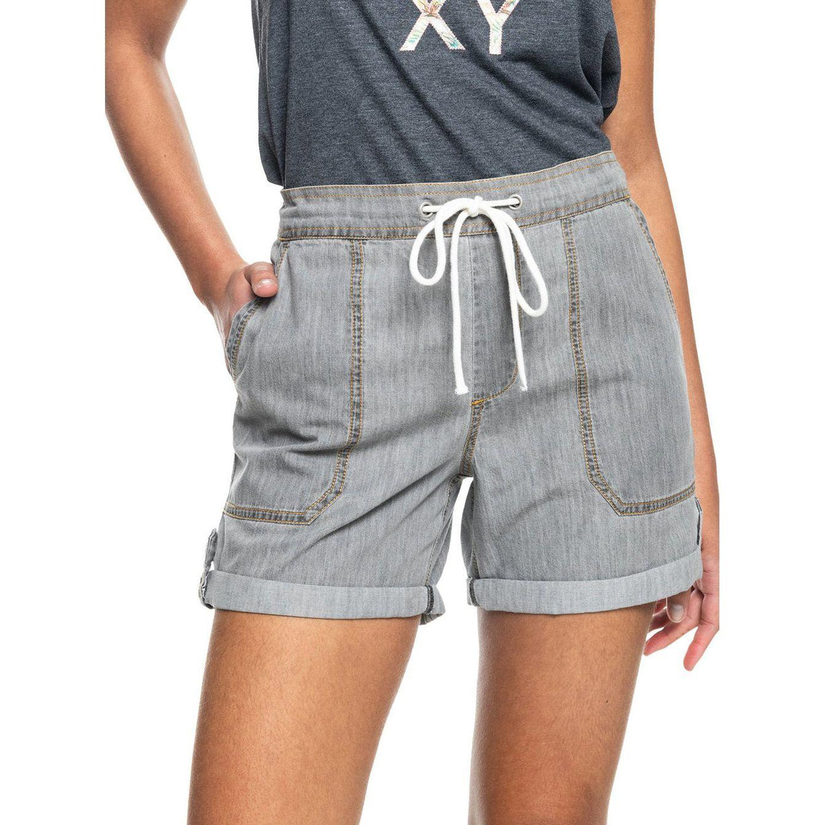 Milady Beach Grey Regular - Roxy - Light Grey - Short