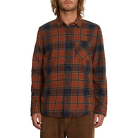 Caden Plaid Longsleeve/HEMD - VOLCOM - MOCHA - Longsleeve/HEMD