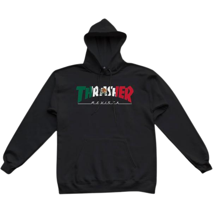 Mexico Hood-Thrasher-Black-Kapuzenpulli