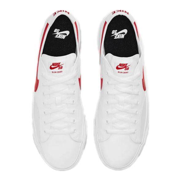 Nike - Nike SB Blazer Court - WHITE/UNIVERSITY RED - Schuhe - Sneakers - Low - Sneaker