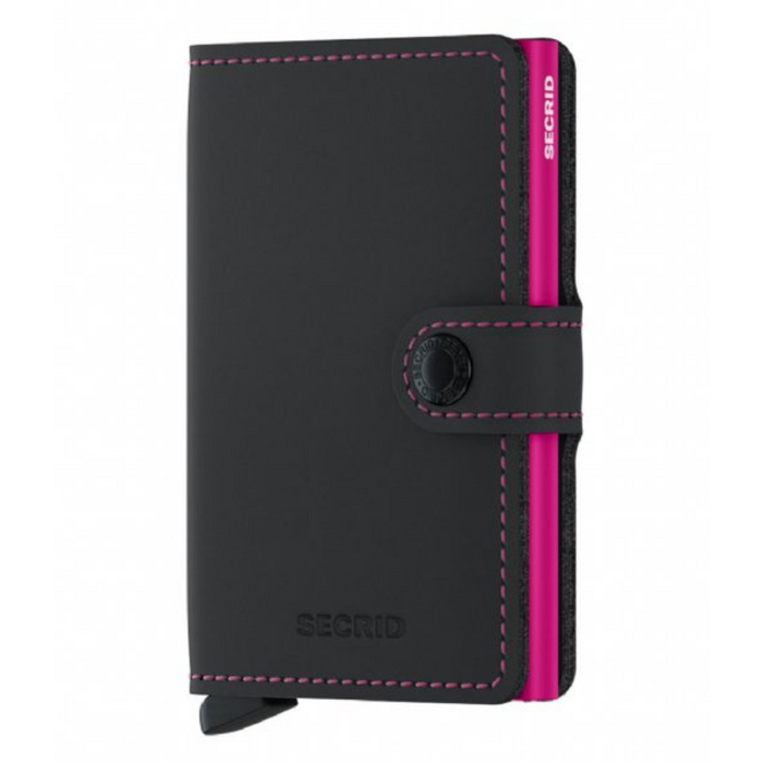 SECRID MINIWALLET -  MATTE BLACK FUCHSIA - WALLET