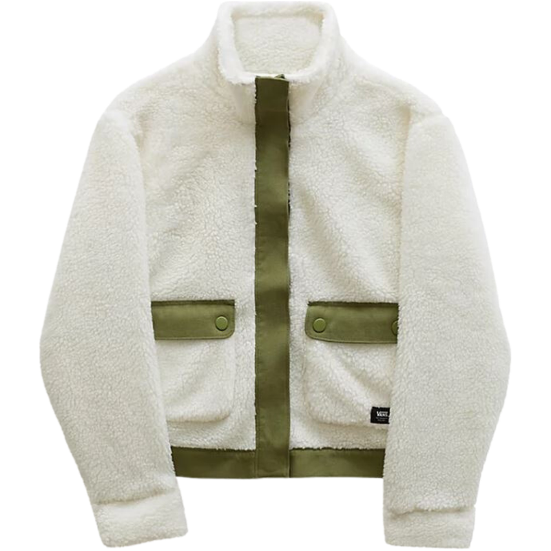 VANS DAMNE TEVIS SHERPA JACKET - MARSHMELLOW - DAMEN JACKE 