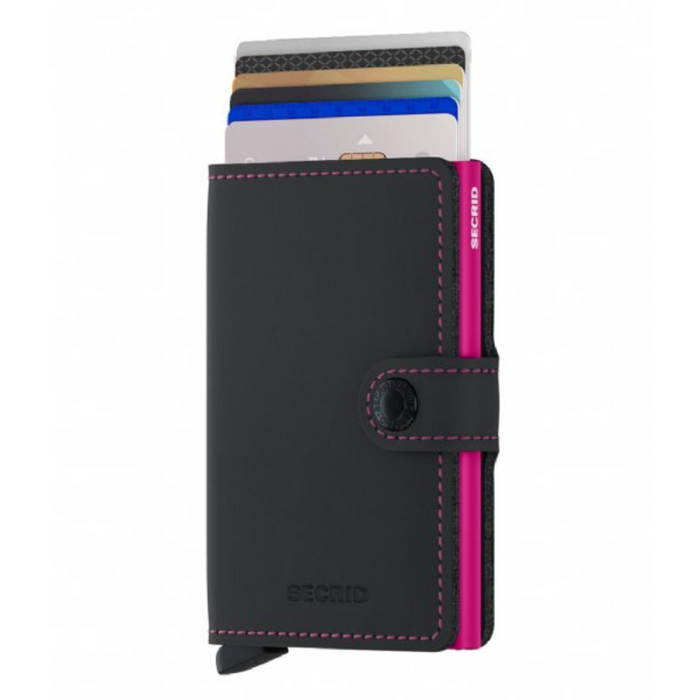 SECRID MINIWALLET -  MATTE BLACK FUCHSIA - WALLET