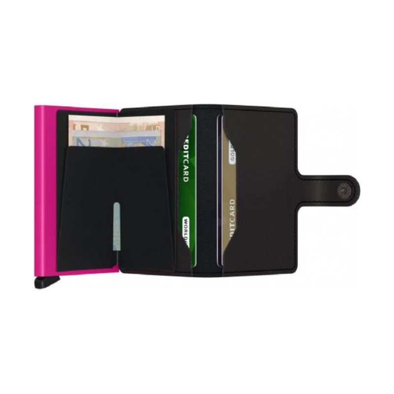 SECRID MINIWALLET -  MATTE BLACK FUCHSIA - WALLET