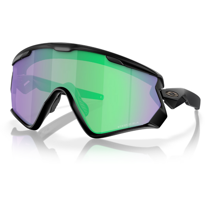 OAKLEY UNISEX SONNENBRILLEN - WIND JACKET 2.0 - Matte Black - PRIZM ROAD JADE - UNISEX SONNENBRILLE 