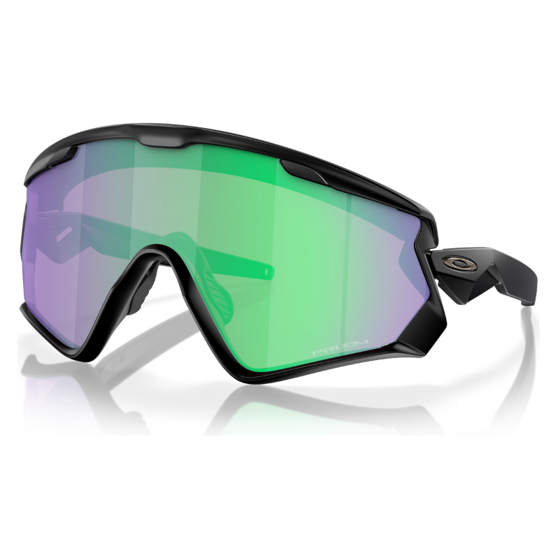 OAKLEY UNISEX SONNENBRILLEN - WIND JACKET 2.0 - Matte Black - PRIZM ROAD JADE - UNISEX SONNENBRILLE 