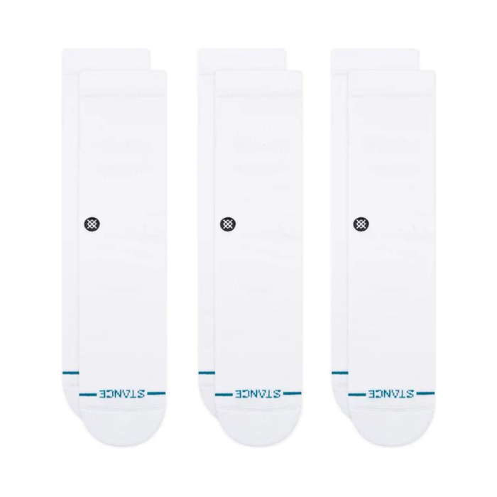 ICON 3 PACK - STANCE - WHITE - SOCKEN 