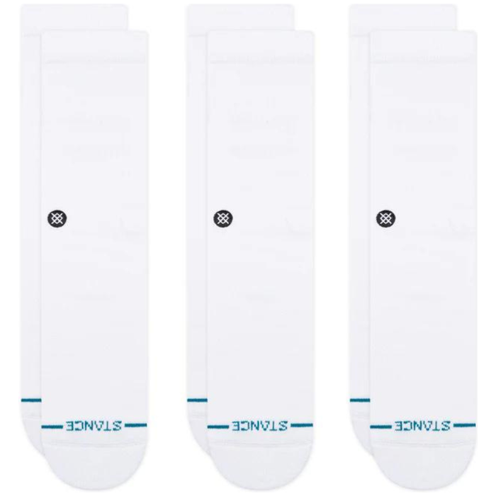 ICON 3 PACK - STANCE - WHITE - SOCKEN 