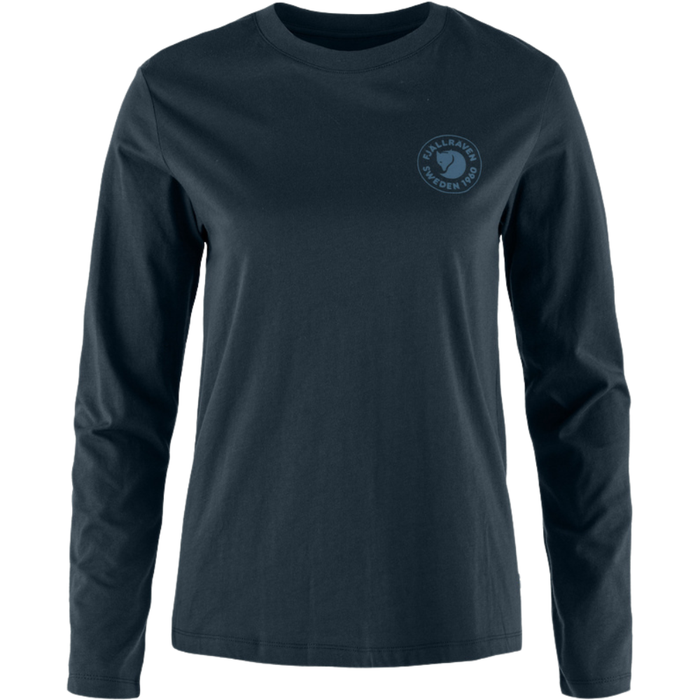 1960 Logo T-shirt LS W - Fjällräven - Dark Navy - Longsleeve 