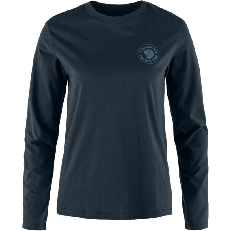 1960 Logo T-shirt LS W - Fjällräven - Dark Navy - Longsleeve 