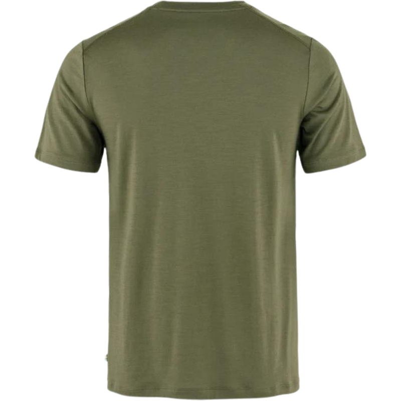 Abisko Wool Logo SS M - Fjällräven - Laurel Green - T-Shirt 