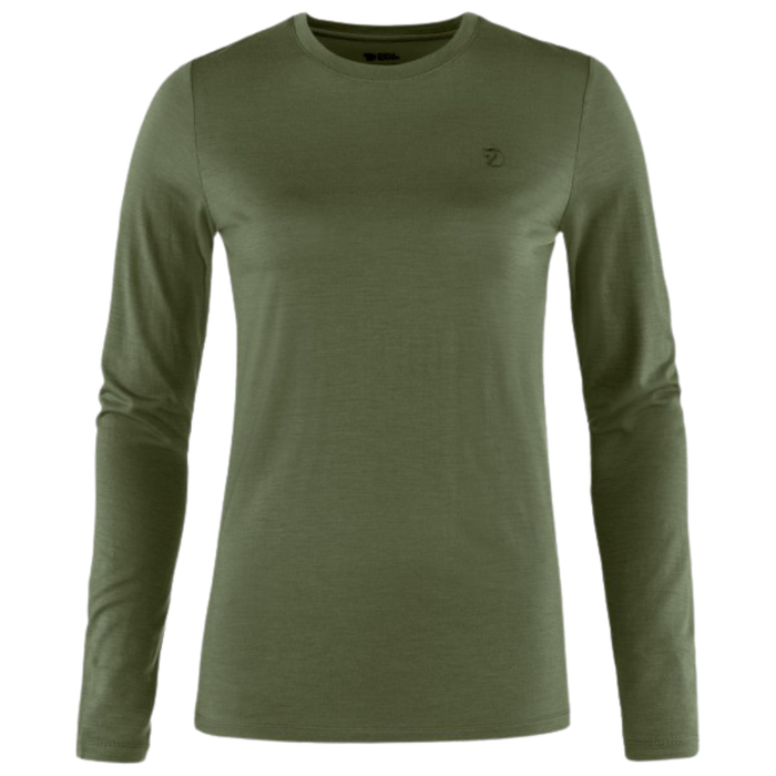 Abisko Wool LS W - Fjällräven - Laurel Green - Langarm-Shirt