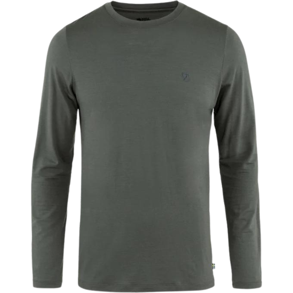 Abisko Wool LS Herren - Fjällräven - Basalt - Langarm-Shirt 