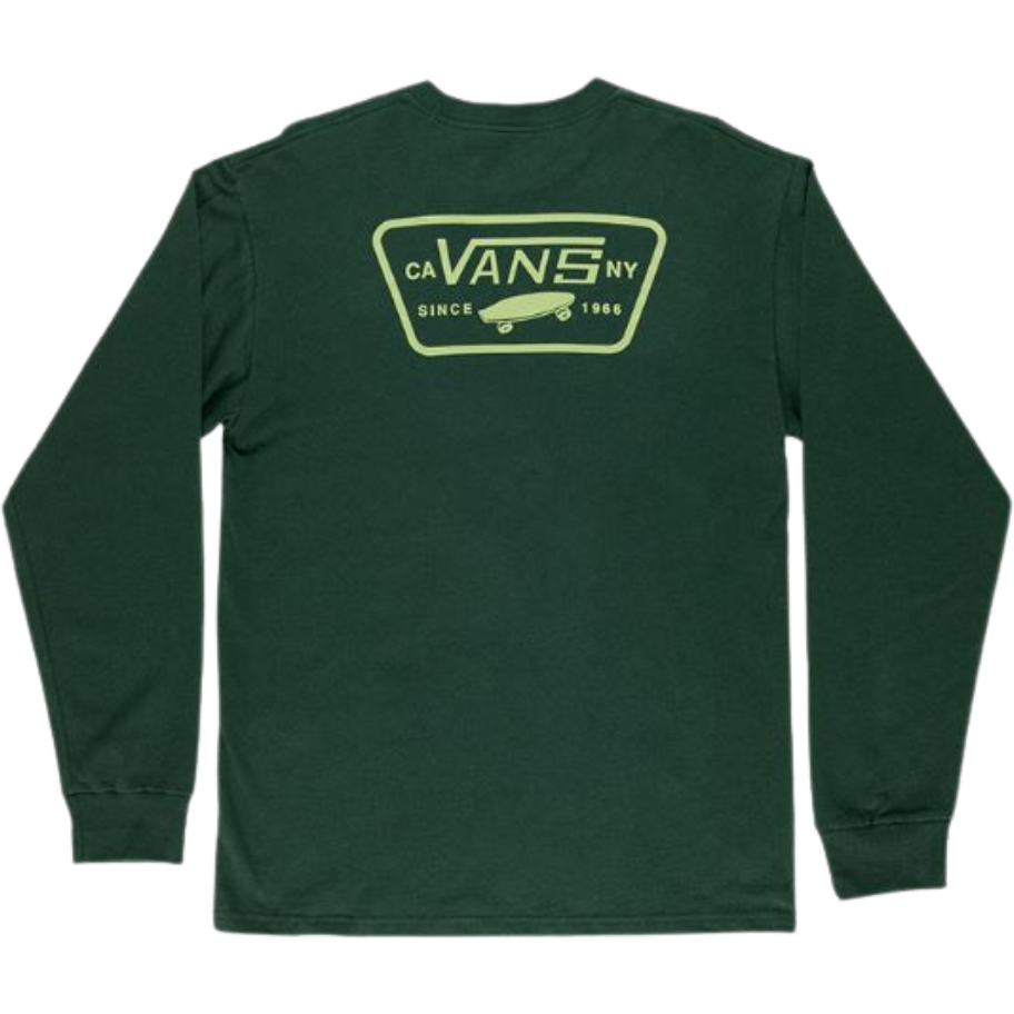 VANS HERREN LONGSLEEVE - MN FULL PATCH BACK LS - DEEP FOREST/WINTER P - HERREN LONGSLEEVE