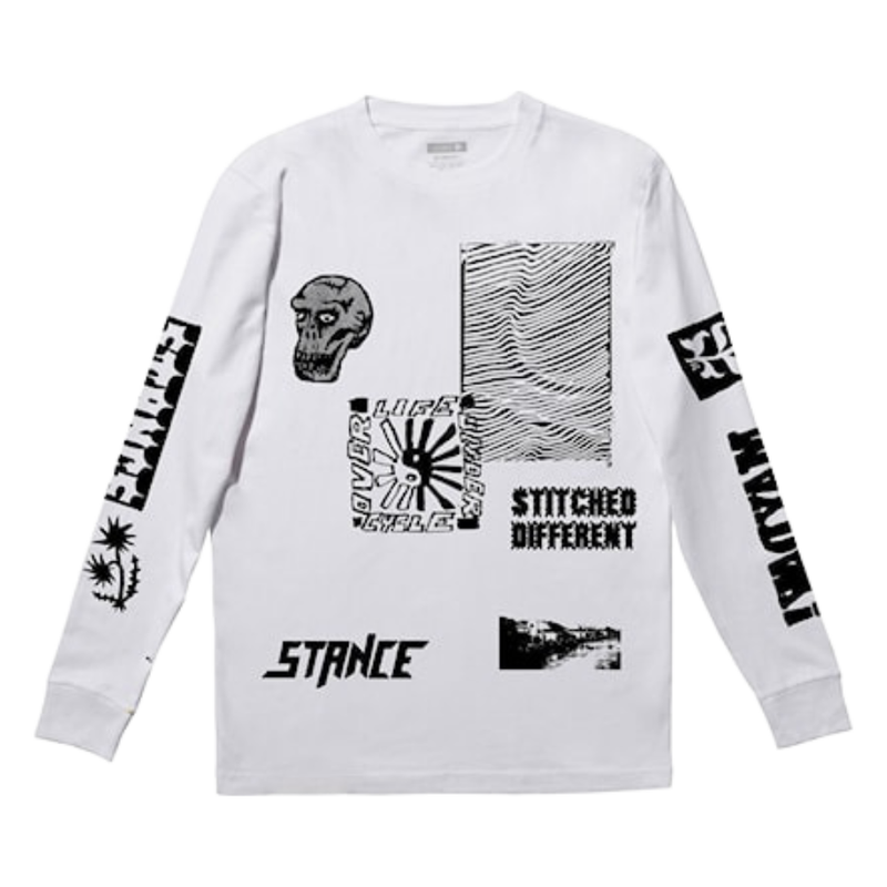 STANCE - META LS - WHITE - T-SHIRT 