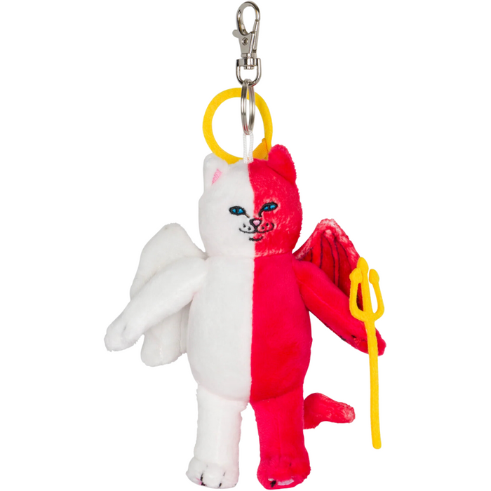 Heaven and Hell Plush Keychain - Rip N Dip - white red - Schlüsselanhänger