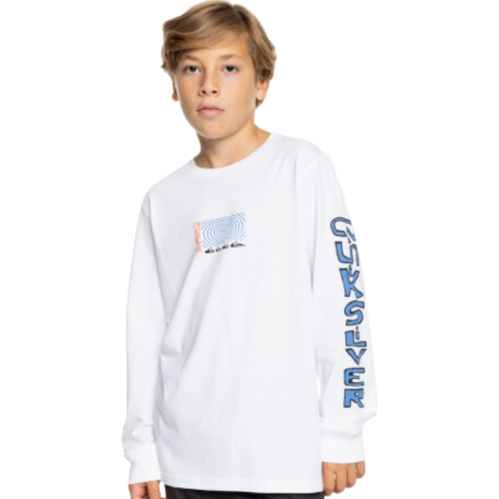 Warped LS Youth - Quiksilver - Weiß - T-Shirt Langarm