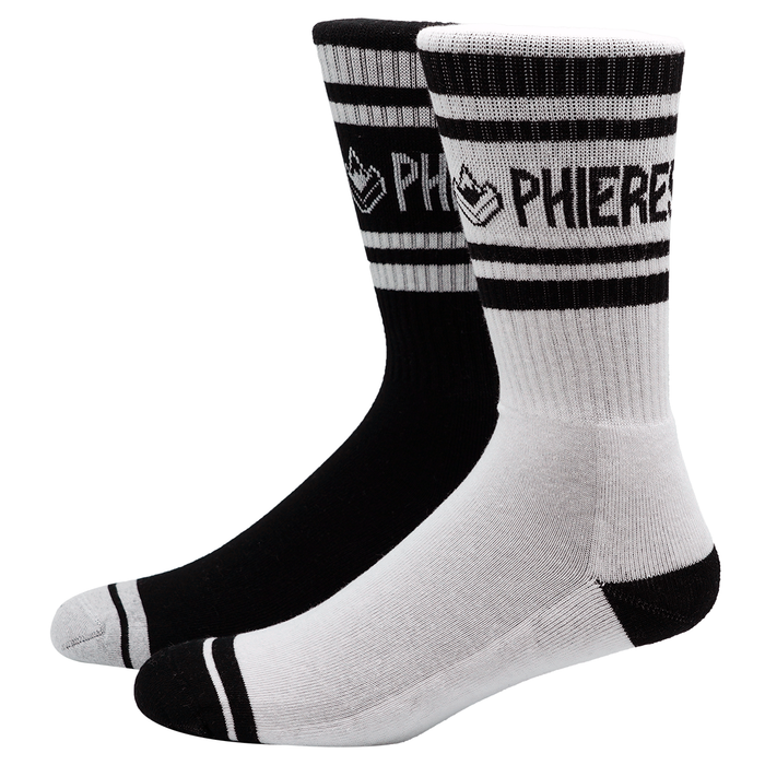 Doubleph Sock - Phieres - White Black - Socken