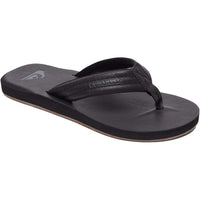 CARVER NUBUCK - Quiksilver - solid black - Flip Flop