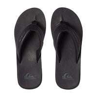 CARVER NUBUCK - Quiksilver - solid black - Flip Flop