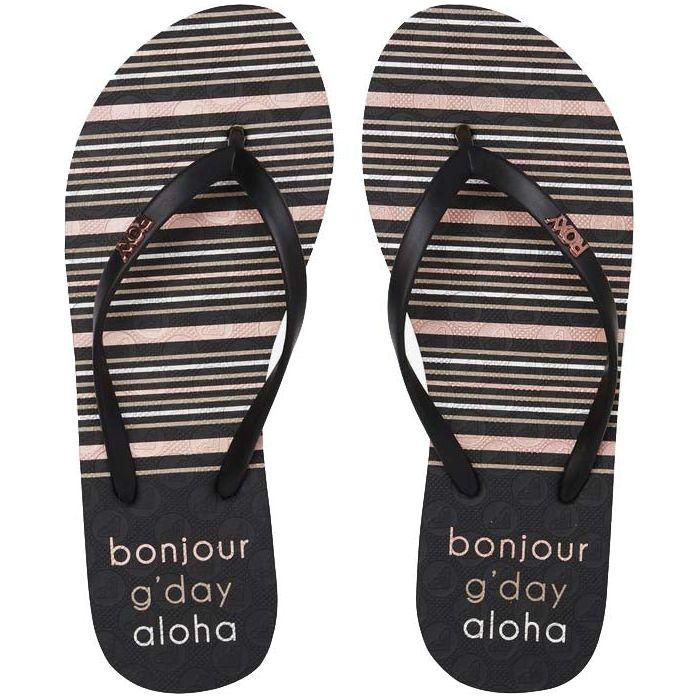 VIVA STAMP II - Roxy - BLACK - Flip Flop