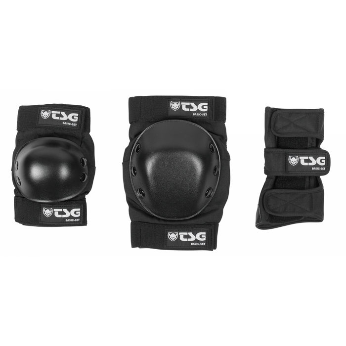 Basic Set - TSG - Black - Ellbogen/Handgelenkschützer Skate