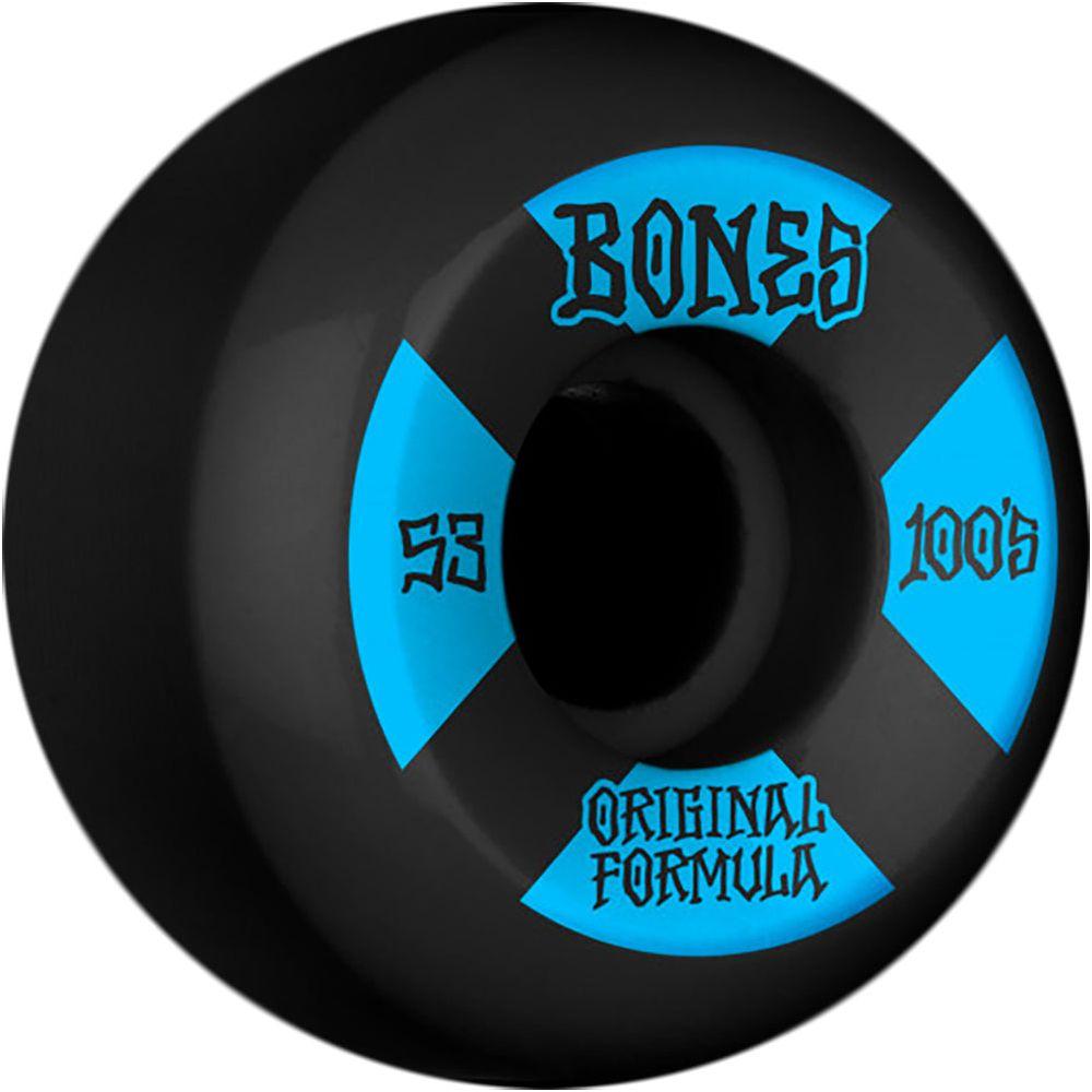 Bones - 100's - V5 Sidecut #4 - black-blue - SB Rollen-Wheels