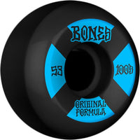 Bones - 100's - V5 Sidecut #4 - black-blue - SB Rollen-Wheels