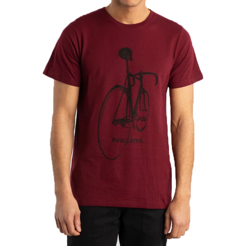 T-shirt Stockholm Pencil Bike Burgu - Dedicated - Burgundy - T-Shirt