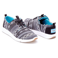 Tom's - Black White Cultural woven women del rey - black - white - muster - damen Schuhe von Tom's - Tom's Damen Schuhe - Women Sneaker