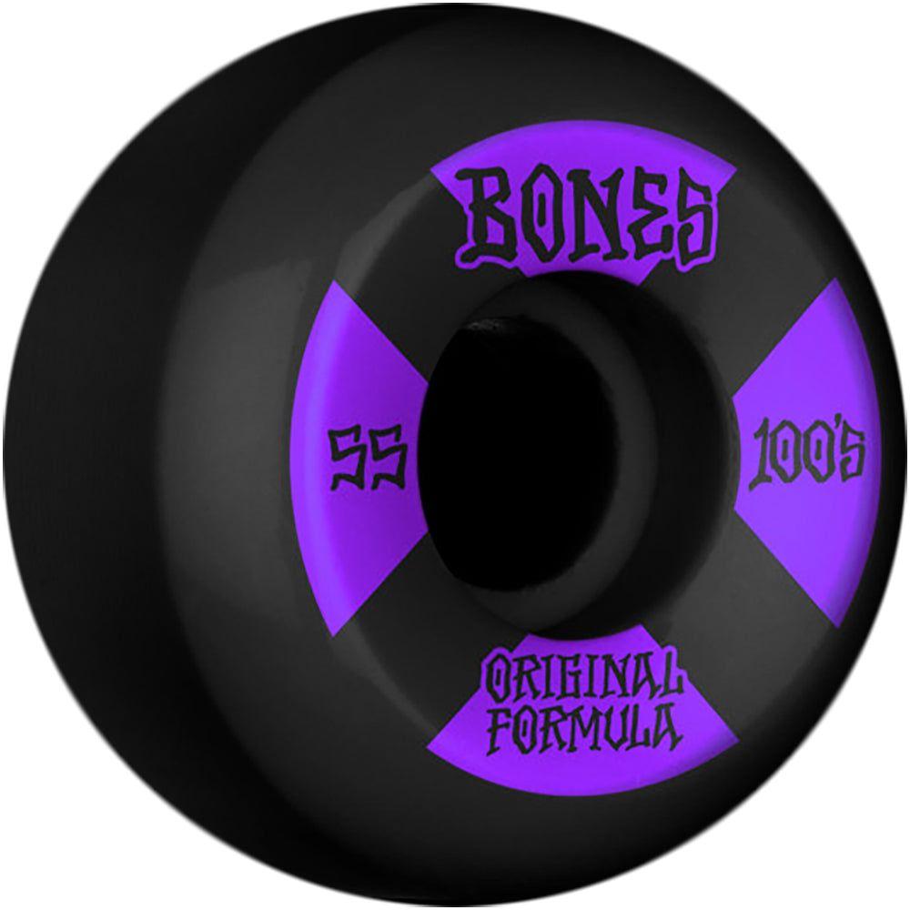 Bones - 100's - V5 Sidecut #4 - black-purple - SB Rollen-Wheels