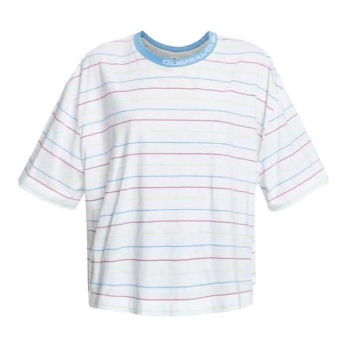 SPICE FLOW SS - Quiksilver - WHITE STRIPE - T-Shirt