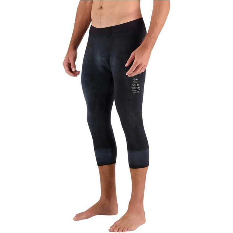 Cascade Merino Flex 200 3/4 Legging - Mons Royale - Black Acid Wash 