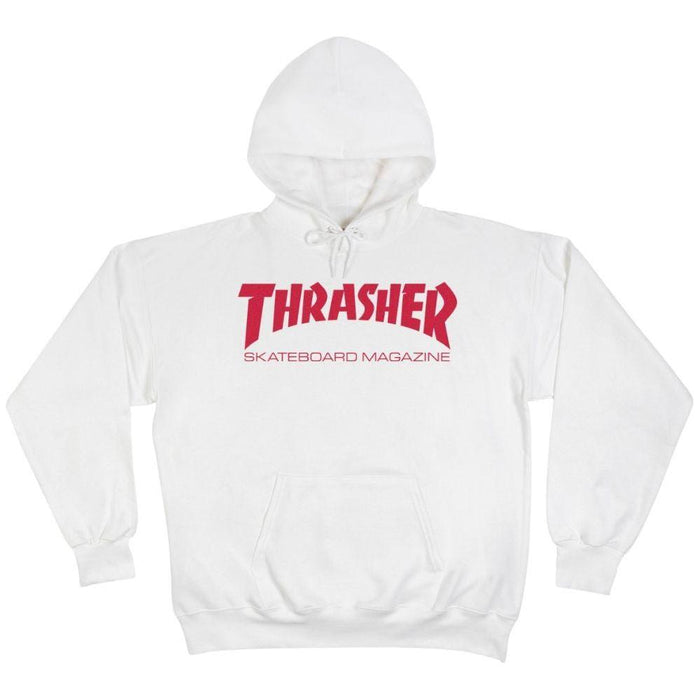 Skate-Mag Hood - Thrasher - white red - Kapuzenpulli 