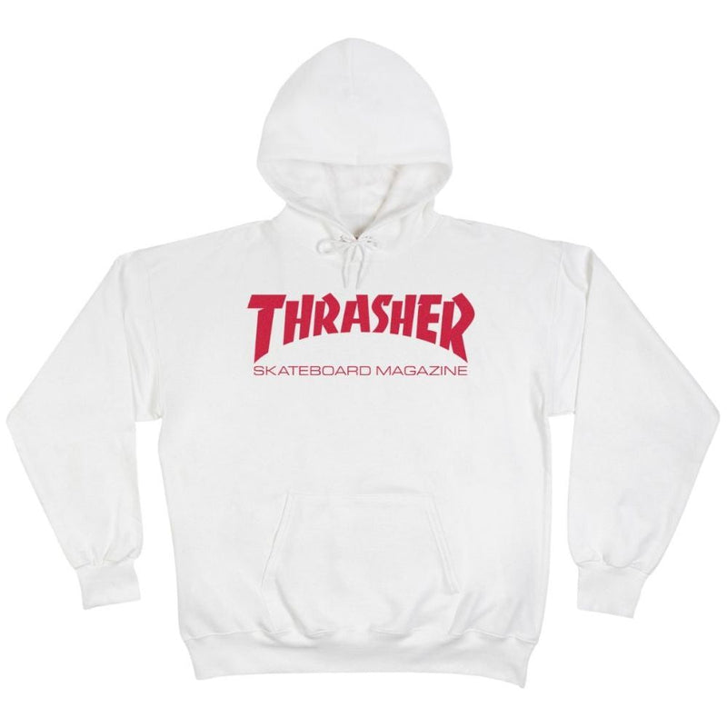 Skate-Mag Hood - Thrasher - white red - Kapuzenpulli 