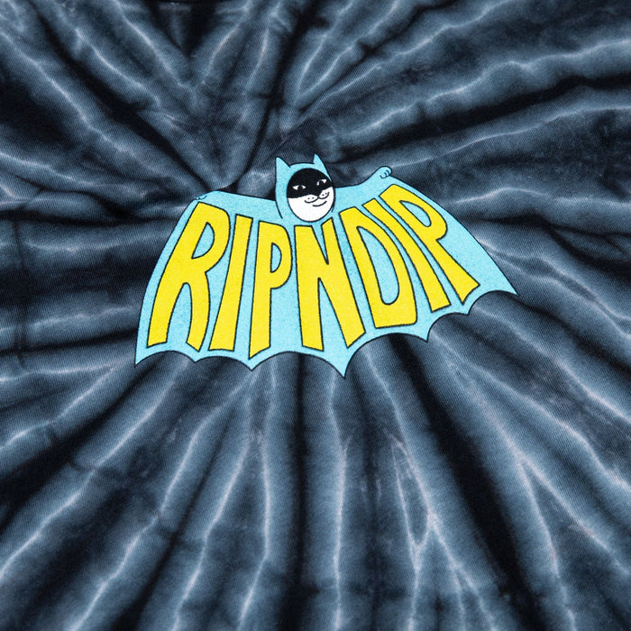 Catman Tee - RipnDip - black spiral tie dye - T-Shirt