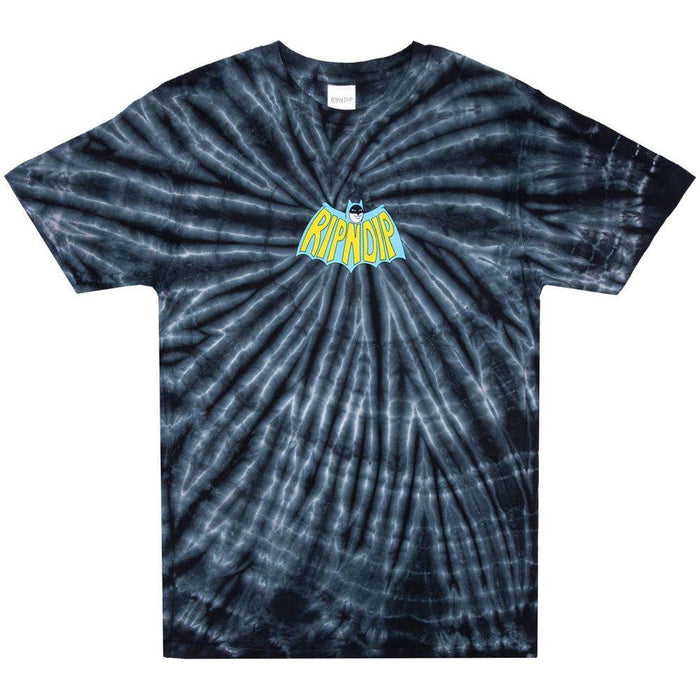 Catman Tee - RipnDip - black spiral tie dye - T-Shirt