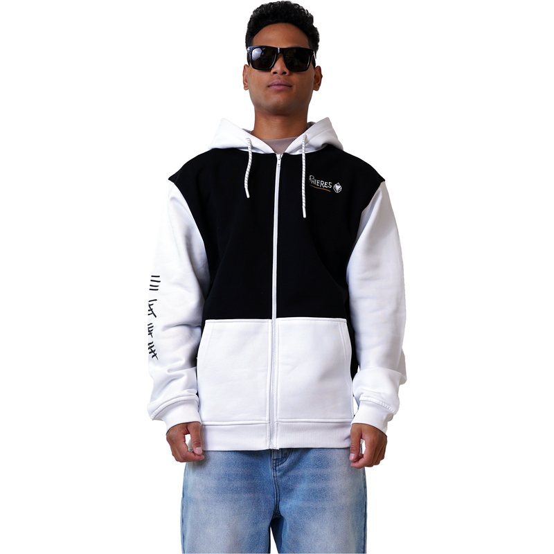 P Since 19 Hood - Phieres - Black White - Zip Hoodie