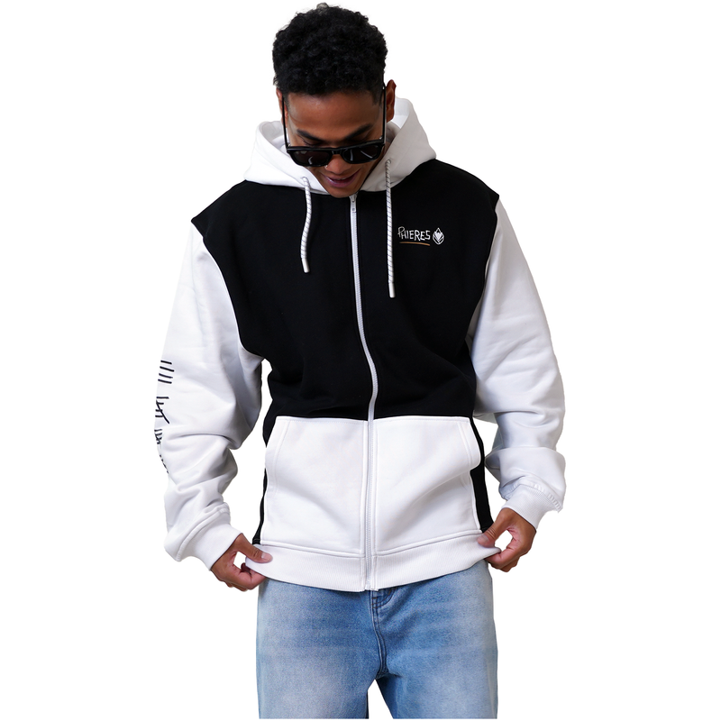 P Since 19 Hood - Phieres - Black White - Zip Hoodie