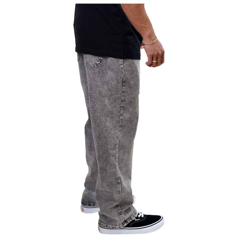 Sadphings - Phieres - Grey Stone Washed - Baggy Fit Jeans