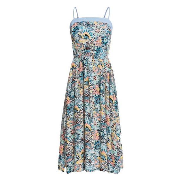 Marine Bloom Midi Dress - Roxy - POWDER PUFF FLOWER P - Kleid Lang