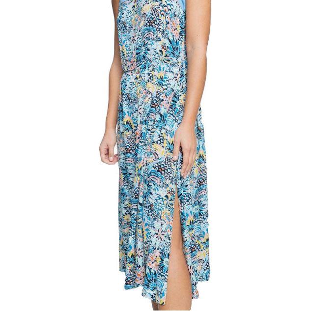 Marine Bloom Midi Dress - Roxy - POWDER PUFF FLOWER P - Kleid Lang