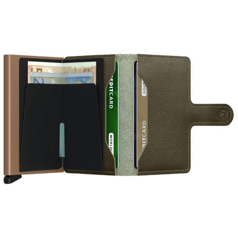 Miniwallet - Secrid - SAFFIANO OLIVE - Tech Wallet