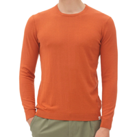 silk crew neck sweater-Nowadays-algarv clay orange-Pullover