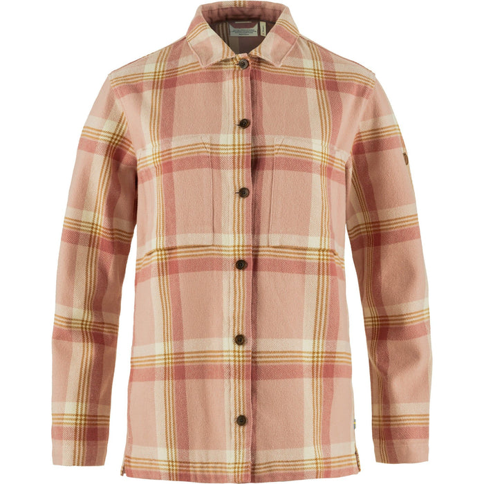 Fjällräven - Singi Flannel Overshirt W - Chalk Rose-Dusty Ros - Langarmhemd