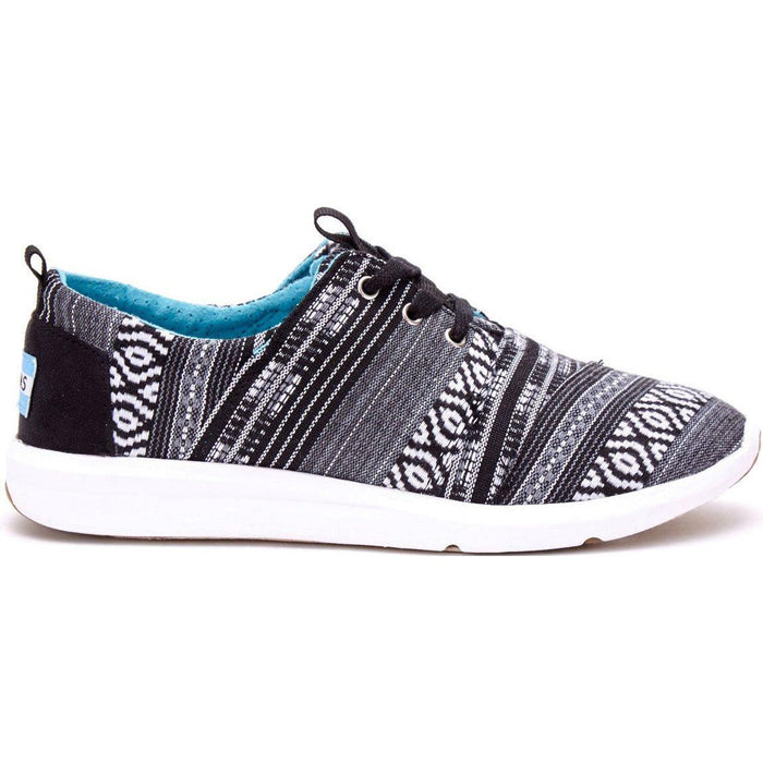 Tom's - Black White Cultural woven women del rey - black - white - muster - damen Schuhe von Tom's - Tom's Damen Schuhe - Women Sneaker