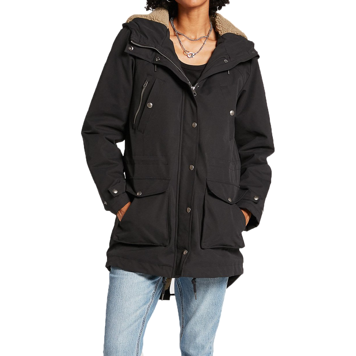 WALK ON BY 5K PARKA - Volcom - Black - Parka