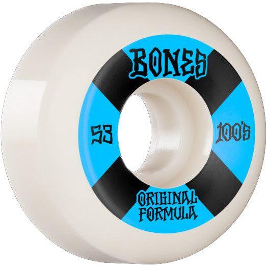 Bones - 100's - V5 Sidecut #4 - white-blue - SB Rollen-Wheels