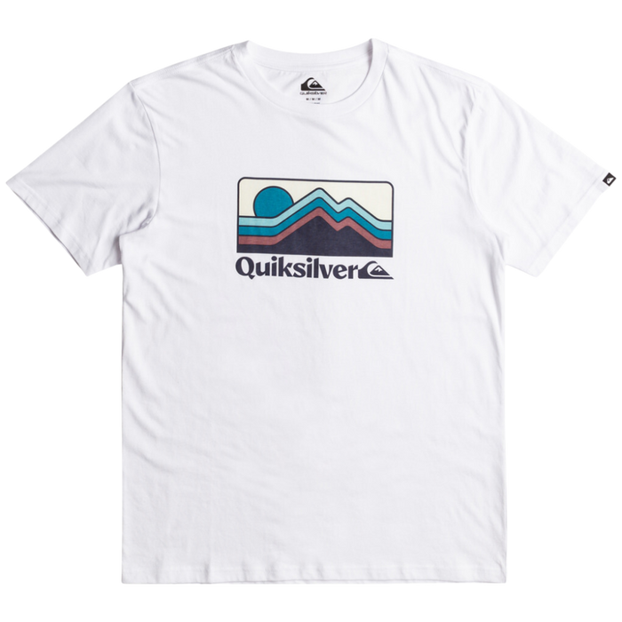 QS GRADIENT MOUNTAINS YTH - Quiksilver - White - T-Shirt